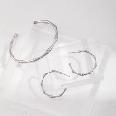 silver bamboo bracelet